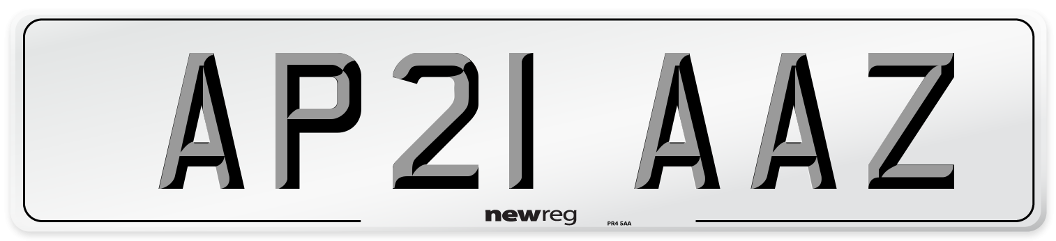 AP21 AAZ Number Plate from New Reg